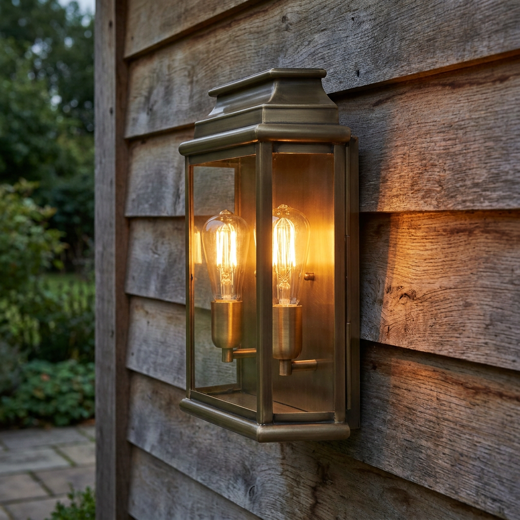 Elstead St Martins Large Aged Brass Outdoor Wall Light-warehouse-clearance-140826