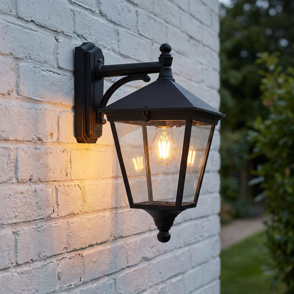 Elstead Turin Black Outdoor Downlighter Wall Light-WAREHOUSE-40-260626
