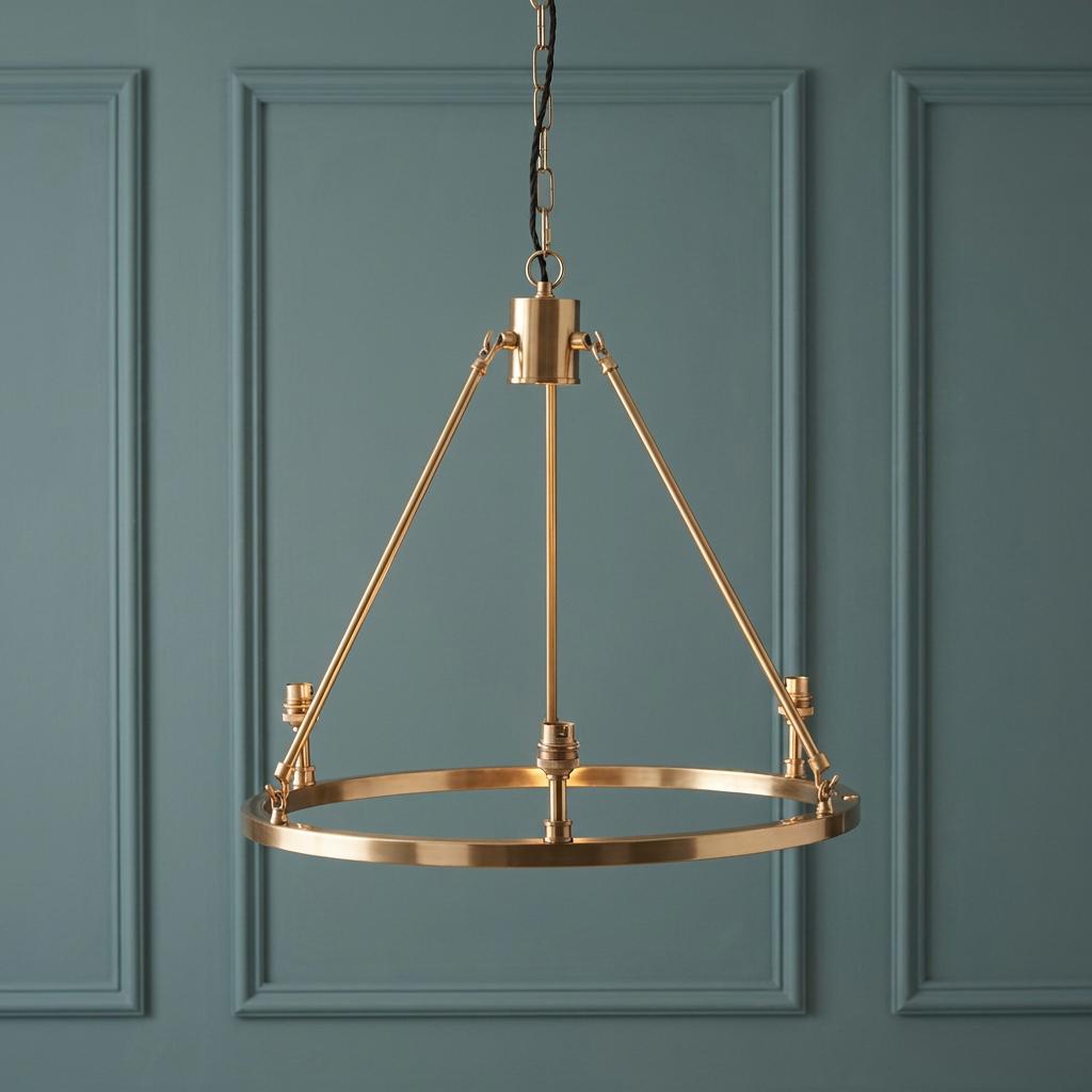 Endon Chester 3 Light Brass Ceiling Pendant-warehouse-180926