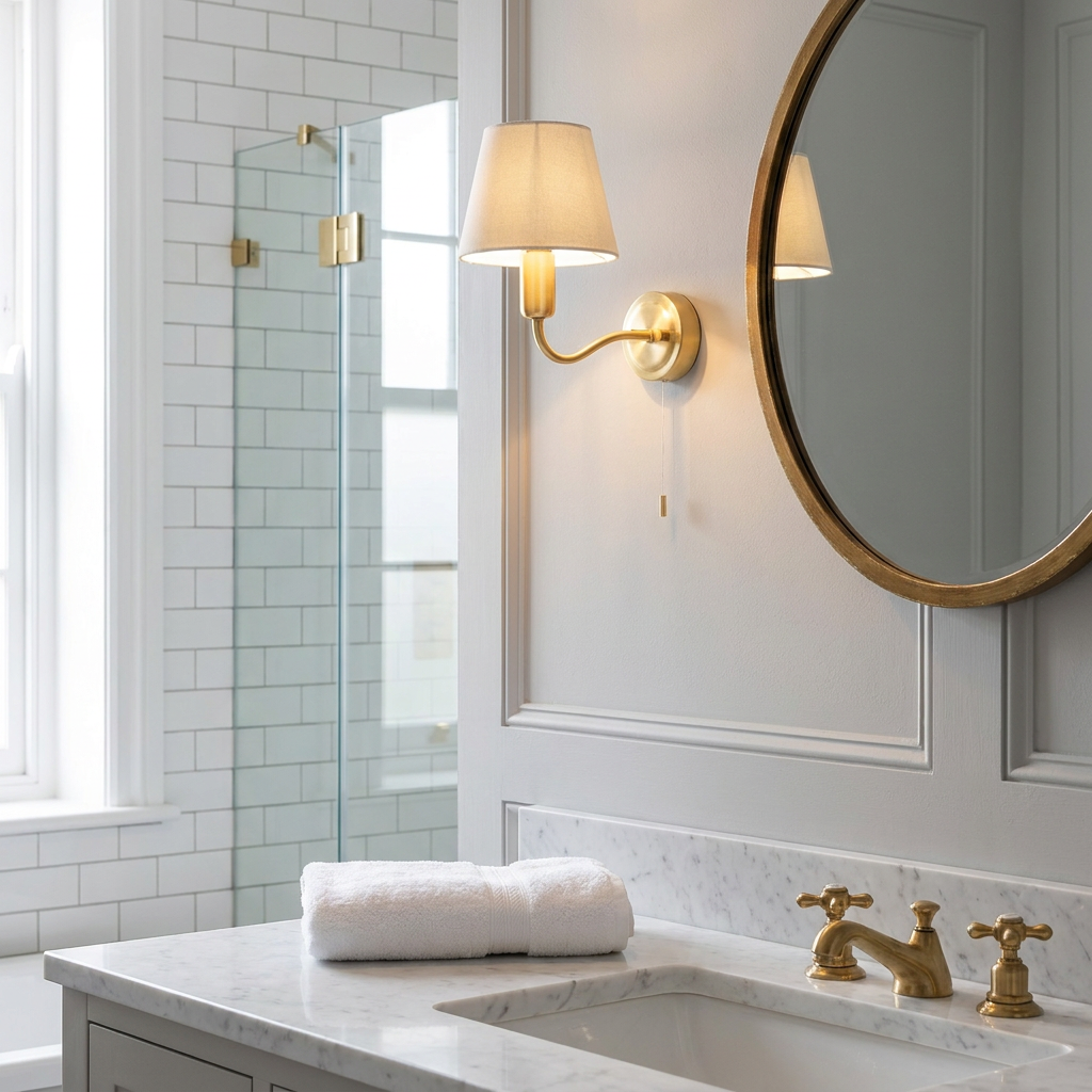 Conway Brass Bathroom Wall Light-OPEN-BOX-BSL-270826