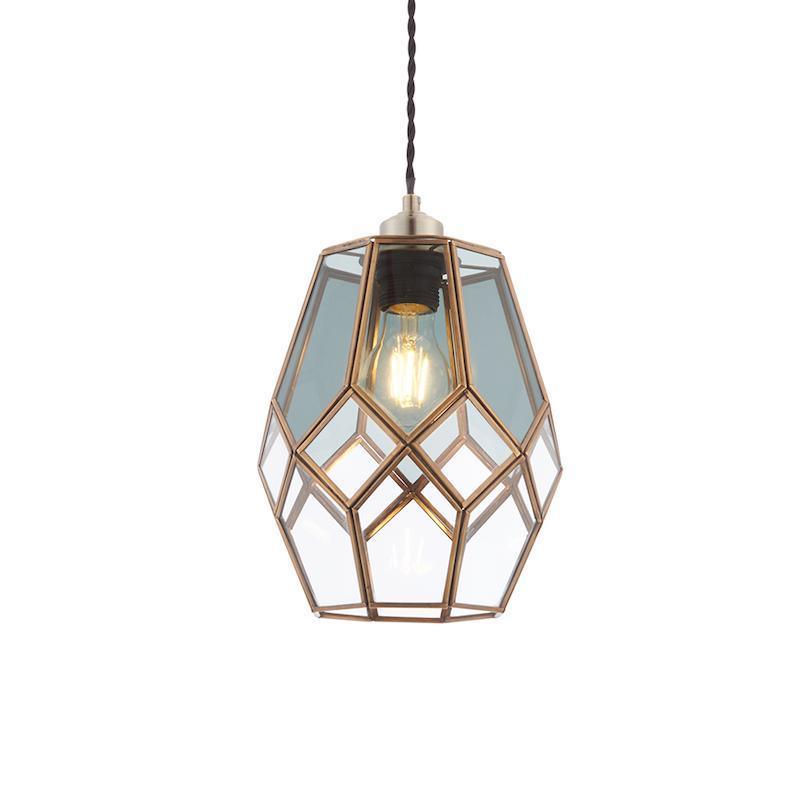 Endon Ripley Solid Brass Ceiling Pendant Shade Only-WAREHOUSE-40-290626