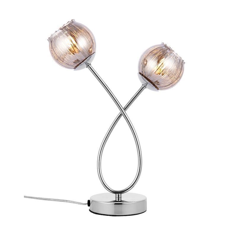 Endon Aerith 2 Light Polished Chrome Table Lamp-warehouse-40