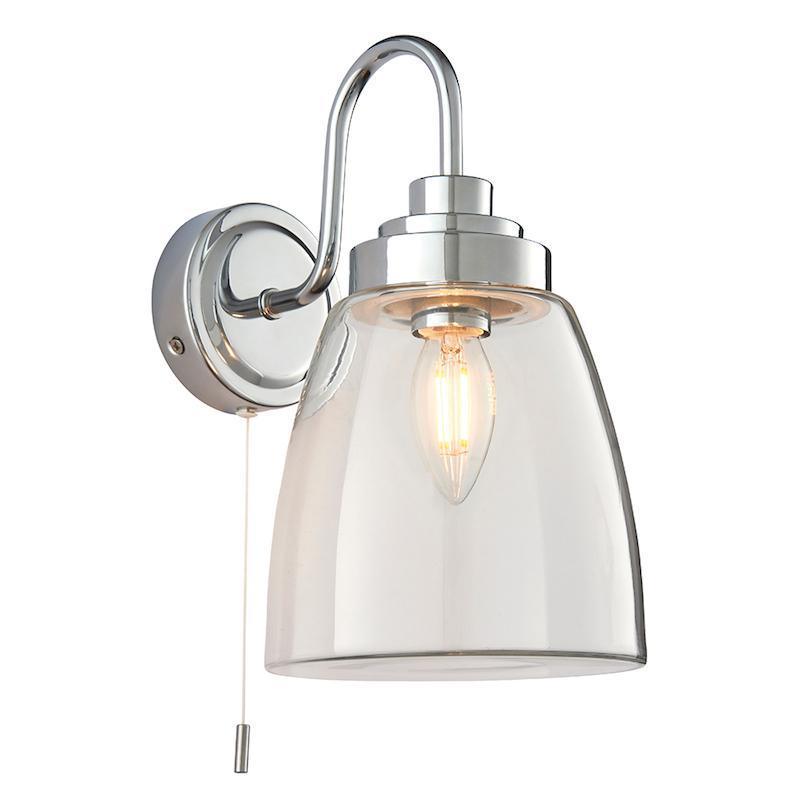 Endon Ashbury Chrome Bathroom 1 Light Wall Light-OB-180926