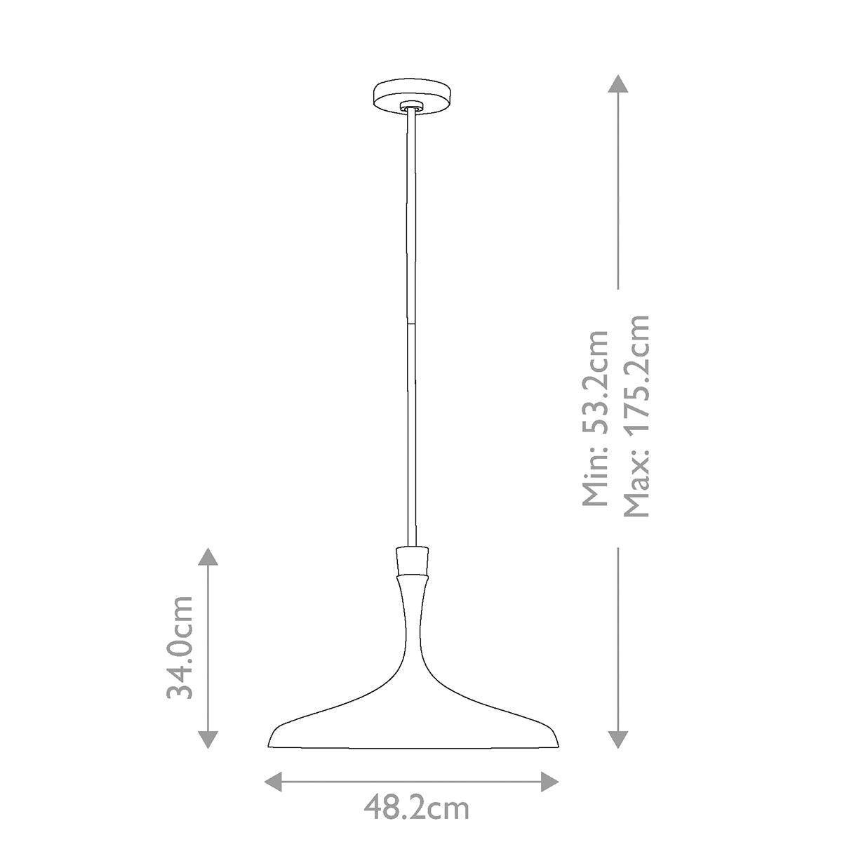 Feiss Darwin 1 Light Matte White Pendant Ceiling Light