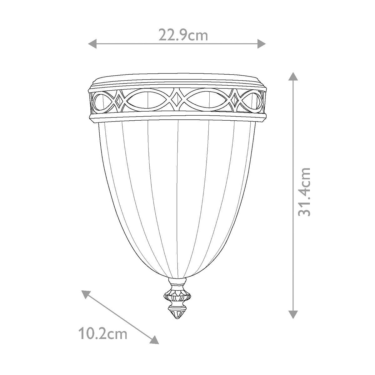 Feiss Drawing Room 1 Light Walnut Wall Uplighter