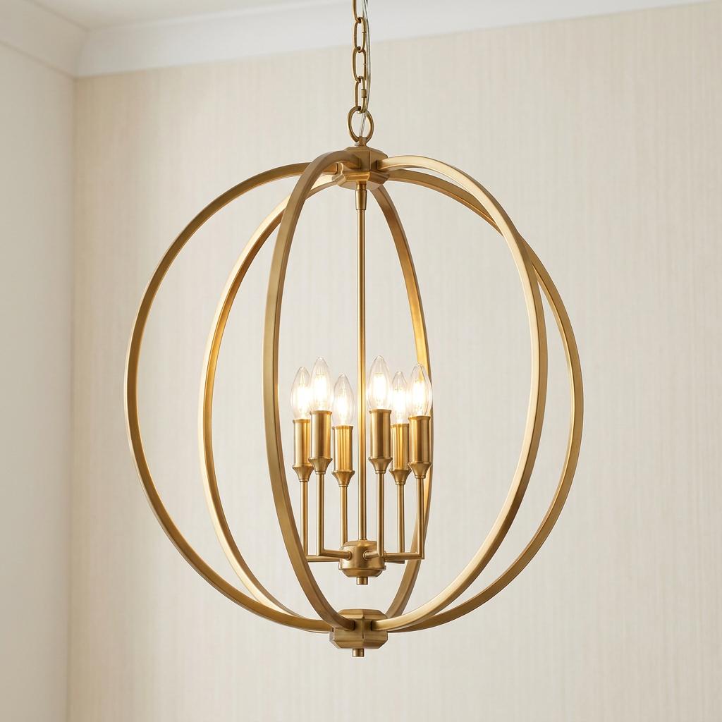Feiss Corinne 6 Light Brass Pendant-warehouse-180926