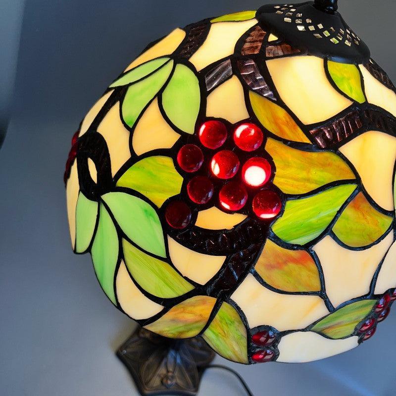 Grapes Medium Tiffany Lamp close up