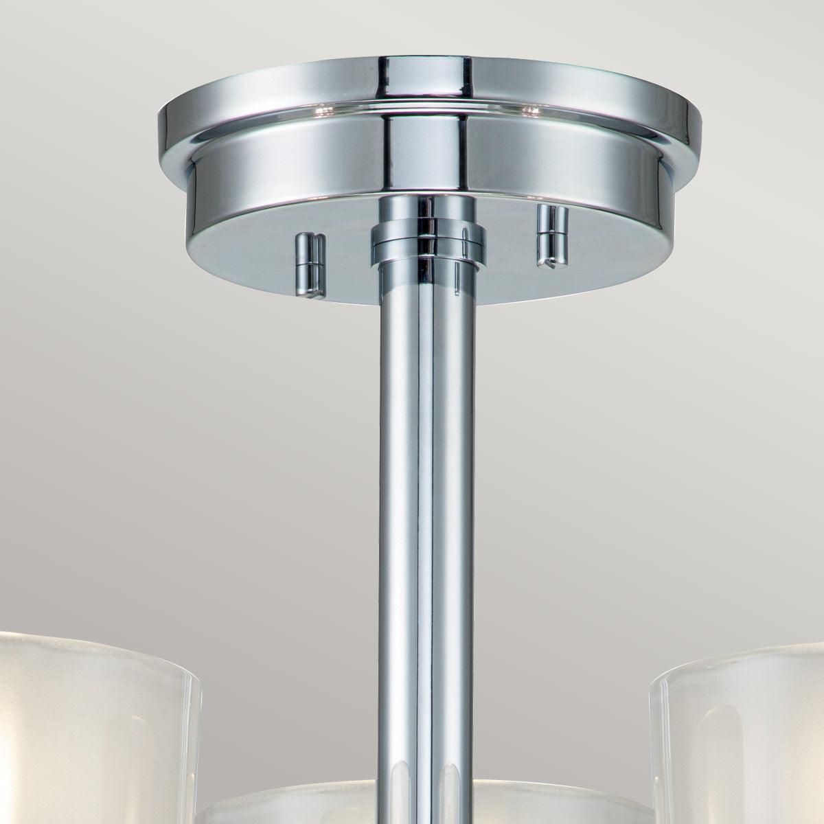 Hinkley Meridian 3 Light Chrome Bathroom Ceiling Semi-flush