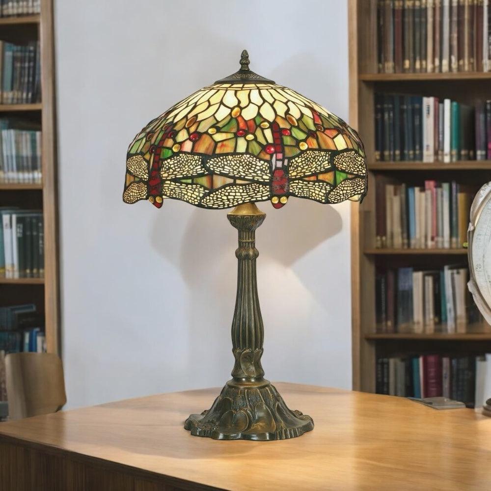 oaks tiffany dragonfly large table lamp