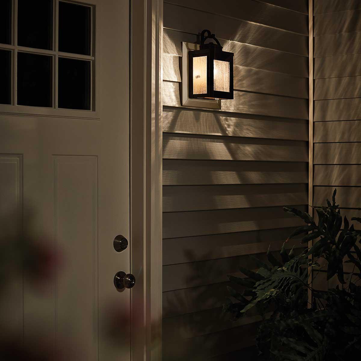 Kichler Carlson 1 Light Bronze Outdoor Wall Light