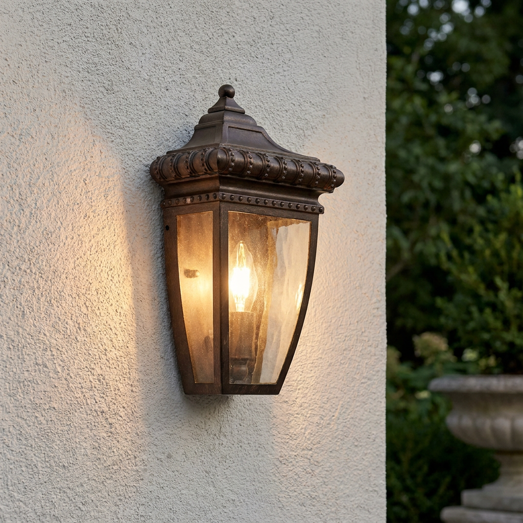 Kichler Venetian Rain Brushed Bronze Outdoor Half Wall Light-warehouse-clearance-04-09-26
