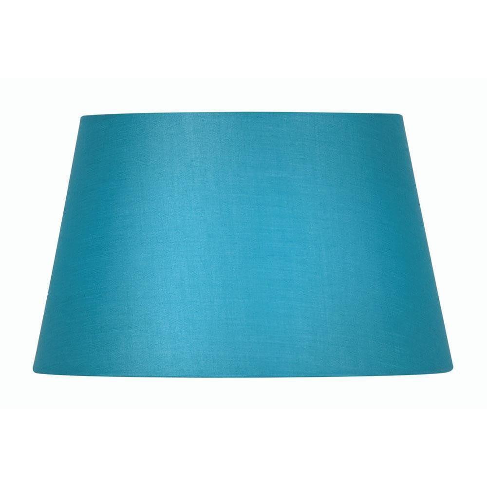 Oaks Lighting 12" Cotton Drum Blue Lamp Shade-warehouse-clearance-020426