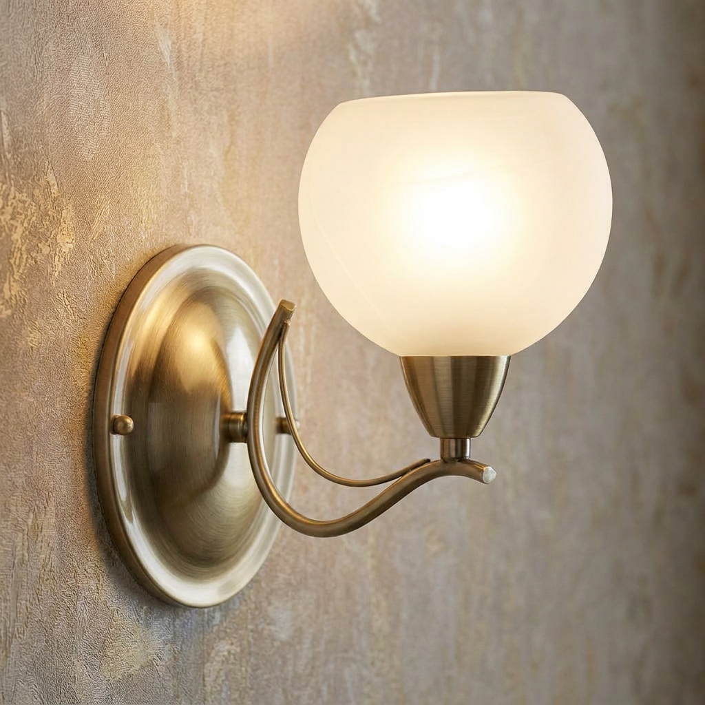 Luanda Antique Brass Living Room Wall Light-warehouse-180926