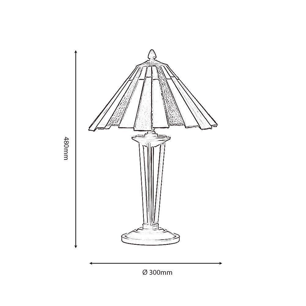 rixon tiffany style 30cm medium table lamp Living Room Close Up