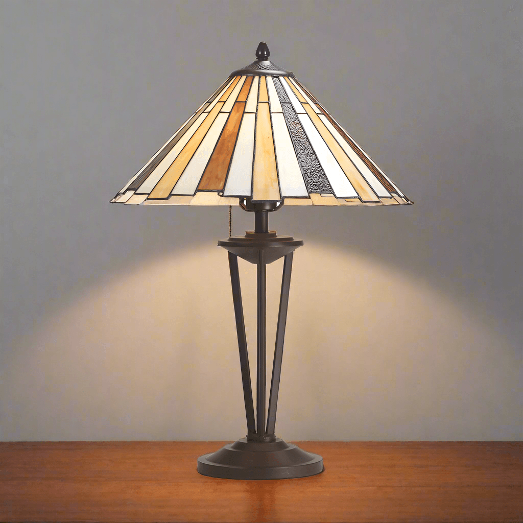 rixon tiffany style 30cm medium table lamp