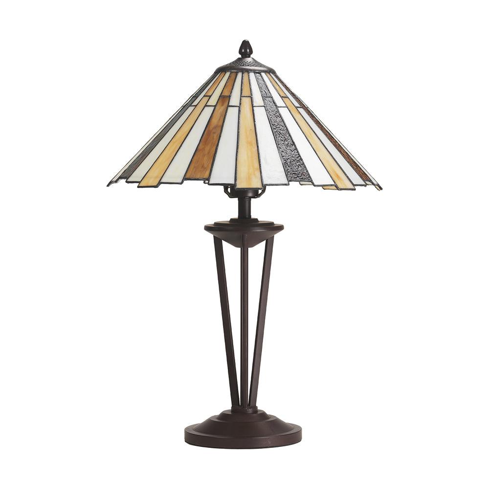 rixon tiffany style 30cm medium table lamp Bedroom Lighting Image