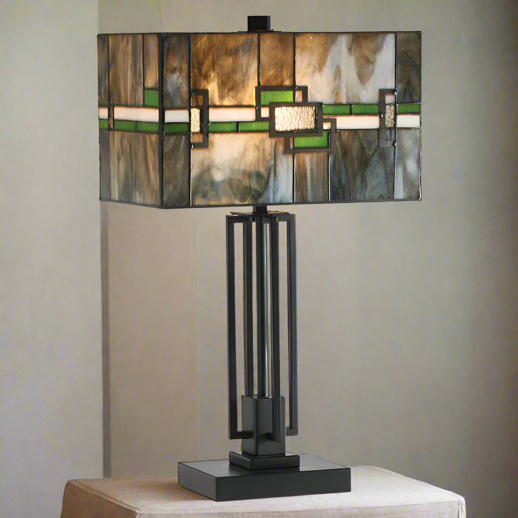 oaks lighting edendale tiffany table lamp