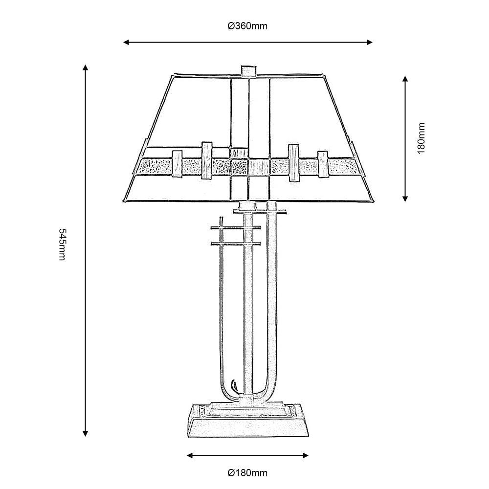 Oaks Lighting Mardian Tiffany Table Lamp-OPEN-BOX-040626