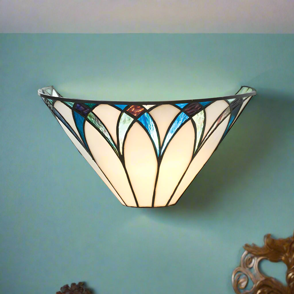 oaks lighting allanton tiffany wall light