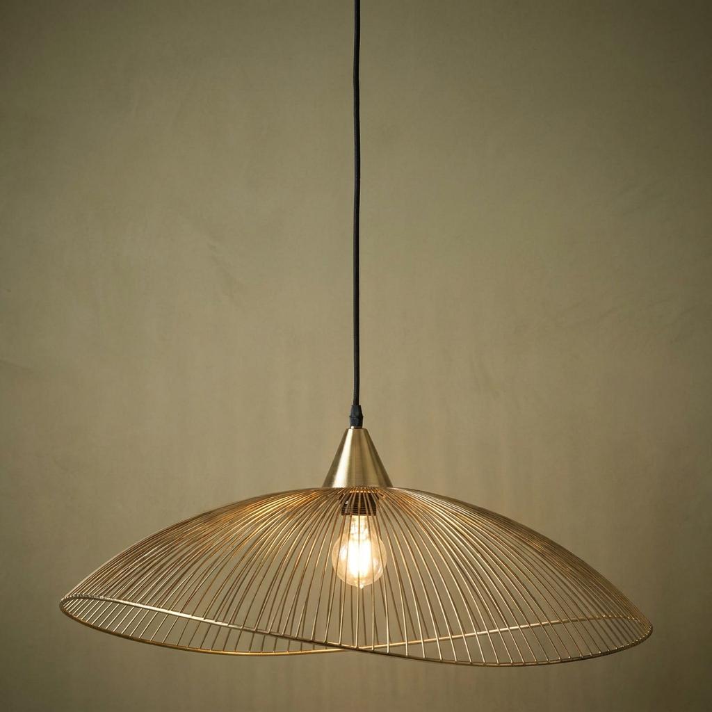 Oaks Lighting Helios Gold Single Ceiling Pendant - 66cm-warehouse-180926