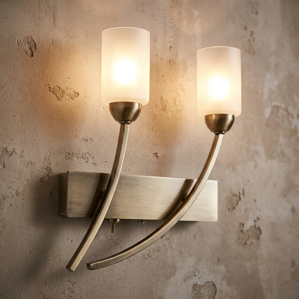 Ofira Twin Antique Brass Living Room Wall Light-OPEN-BOX-50-270826
