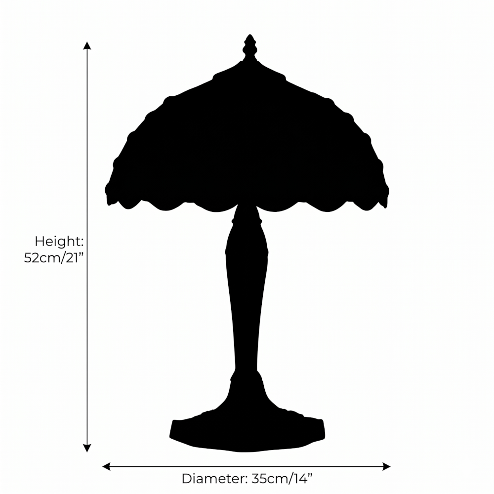 Oaks Lighting Jewel Tiffany Table Lamp
