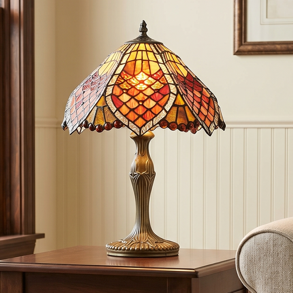 Oaks Lighting Orsino Tiffany Table Lamp