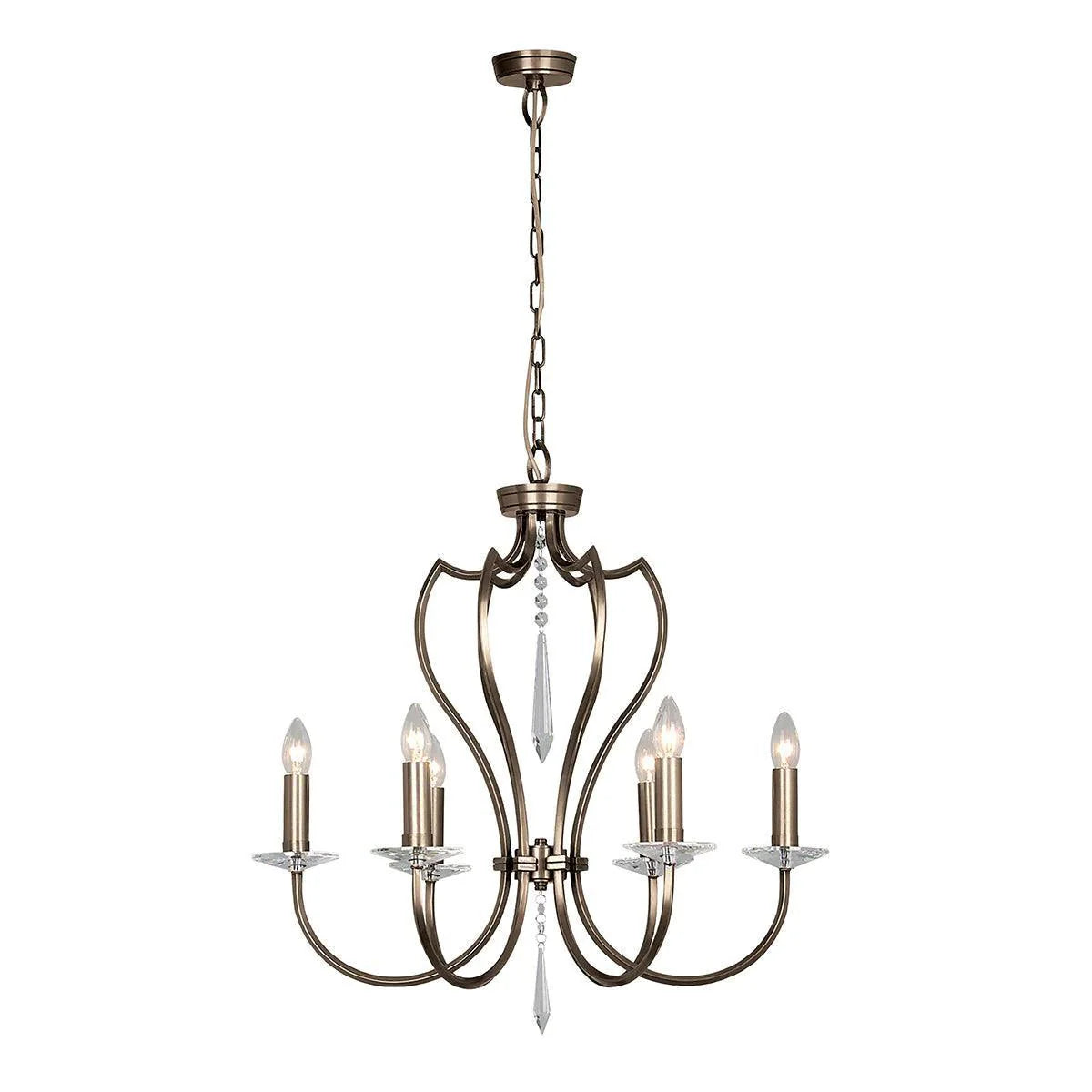 Elstead Pimlico Dark Bronze 6 Light Chandelier-clearance
