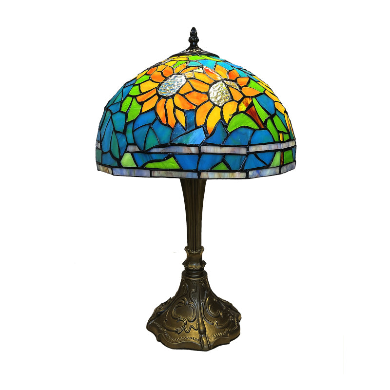 Orange Sunflower Tiffany Lamp