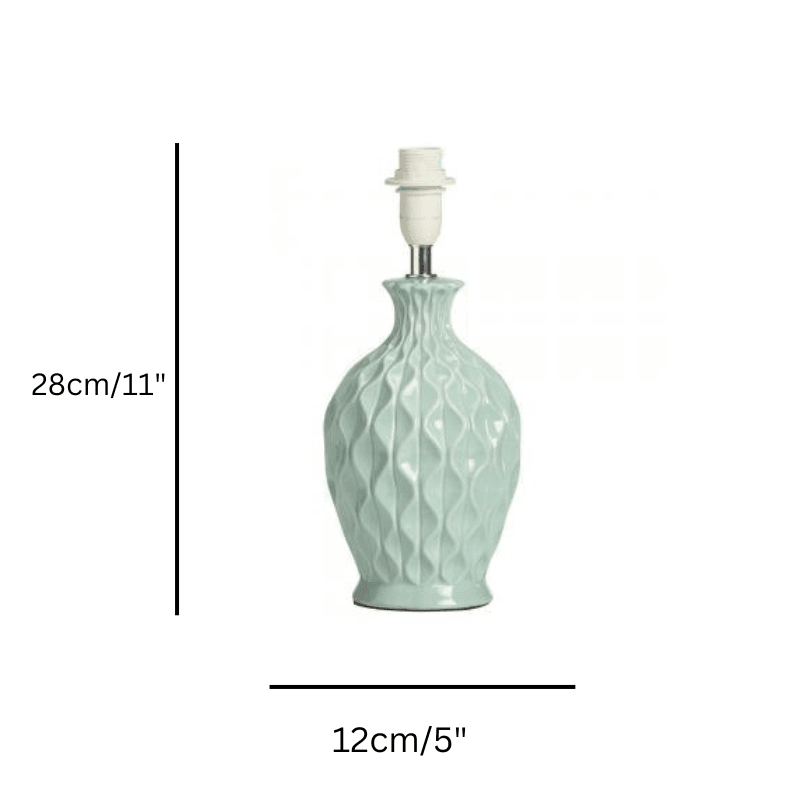 Yarra Light Blue Ceramic Table Lamp size guide