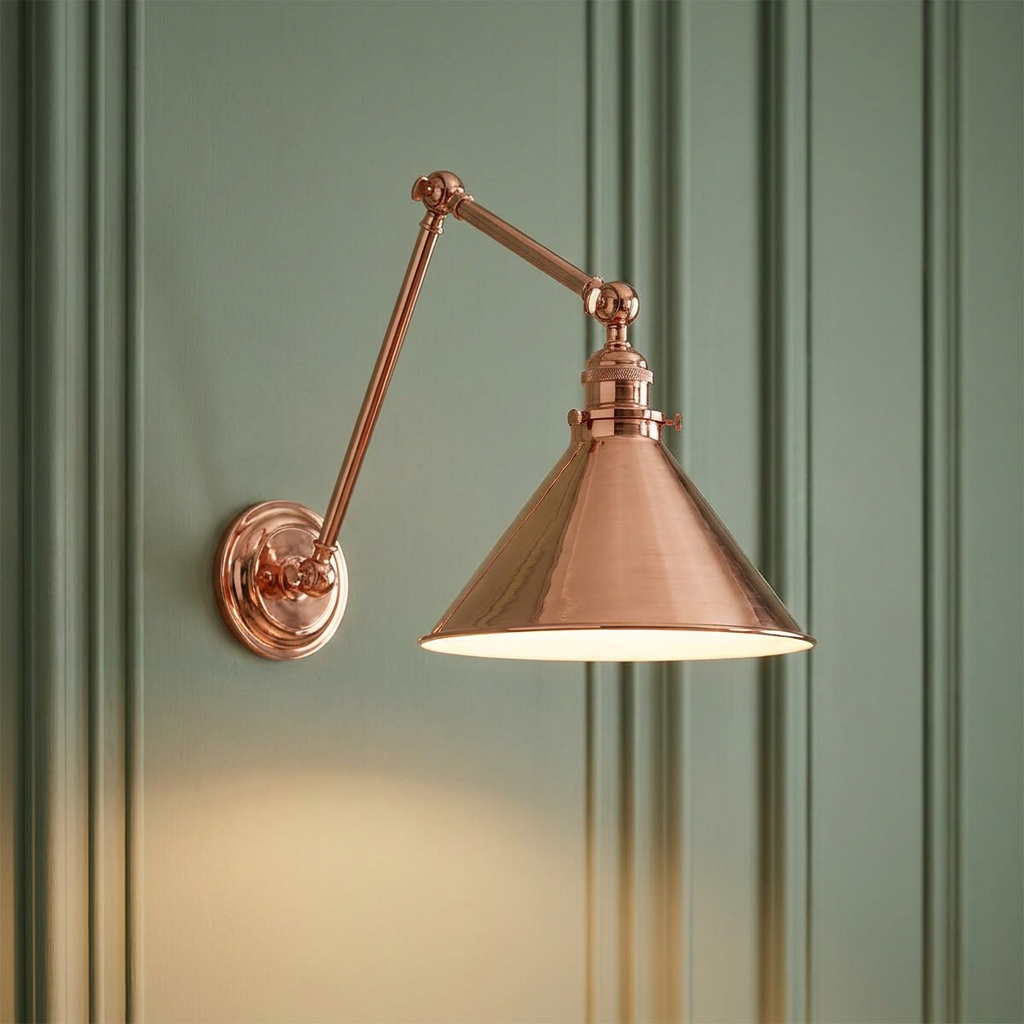 Provence 1 Light Polished Copper Wall Light/Pendant-warehouse-180926