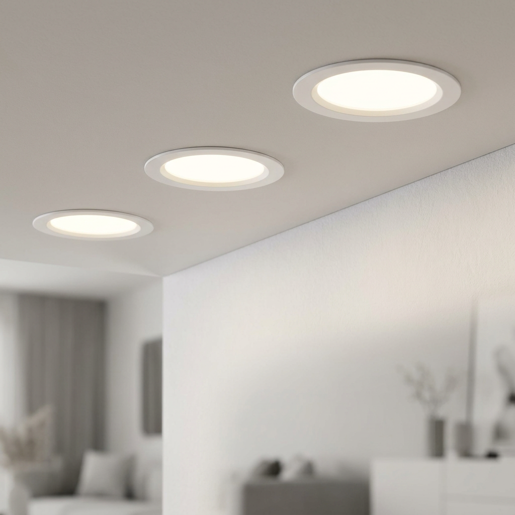 Eglo Fueva 5 LED White Recessed Ceiling Light - 16.6cm by Eglo Lighting — suits kitchens, living rooms & bedrooms