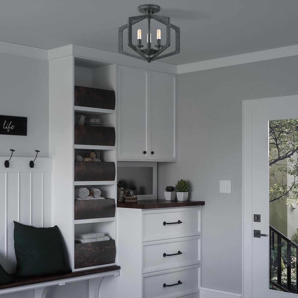 Quoizel Vanguard 3 Light Black Pendant