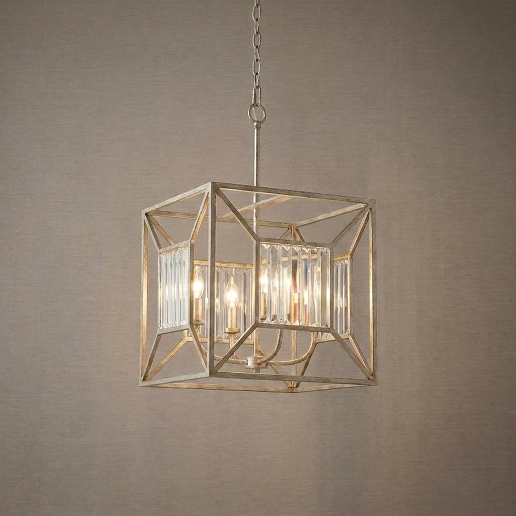 Quoizel Lakeside 4 Light Gold Ceiling Pendant-OPEN-BOX-50-290626