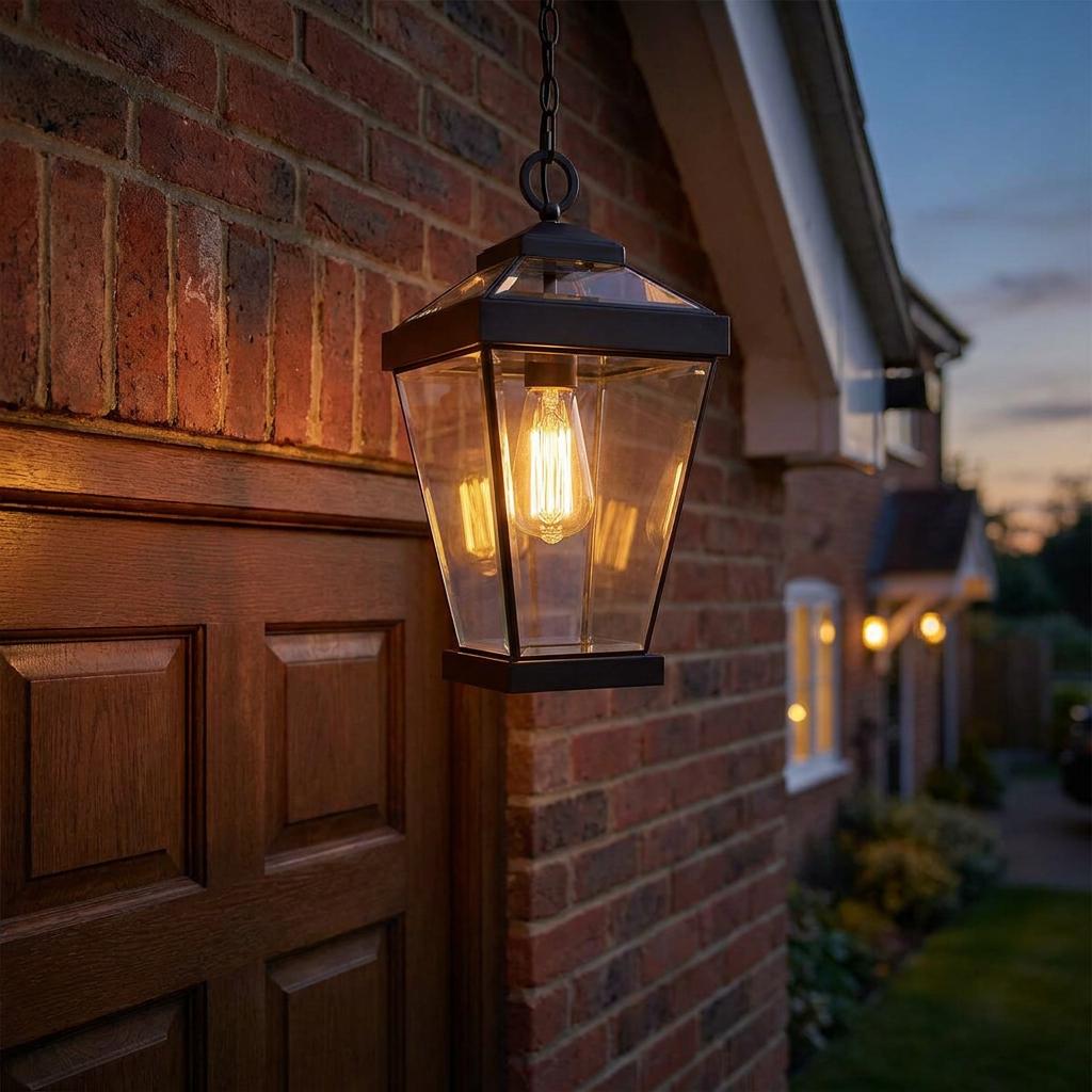 Quoizel Ravine Medium Bronze Outdoor Pendant Chain Lantern-warehouse-clearance-140826