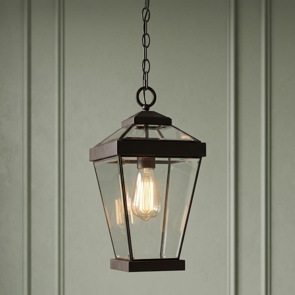 Quoizel Ravine Medium Bronze Outdoor Pendant Chain Lantern-warehouse-clearance-140826
