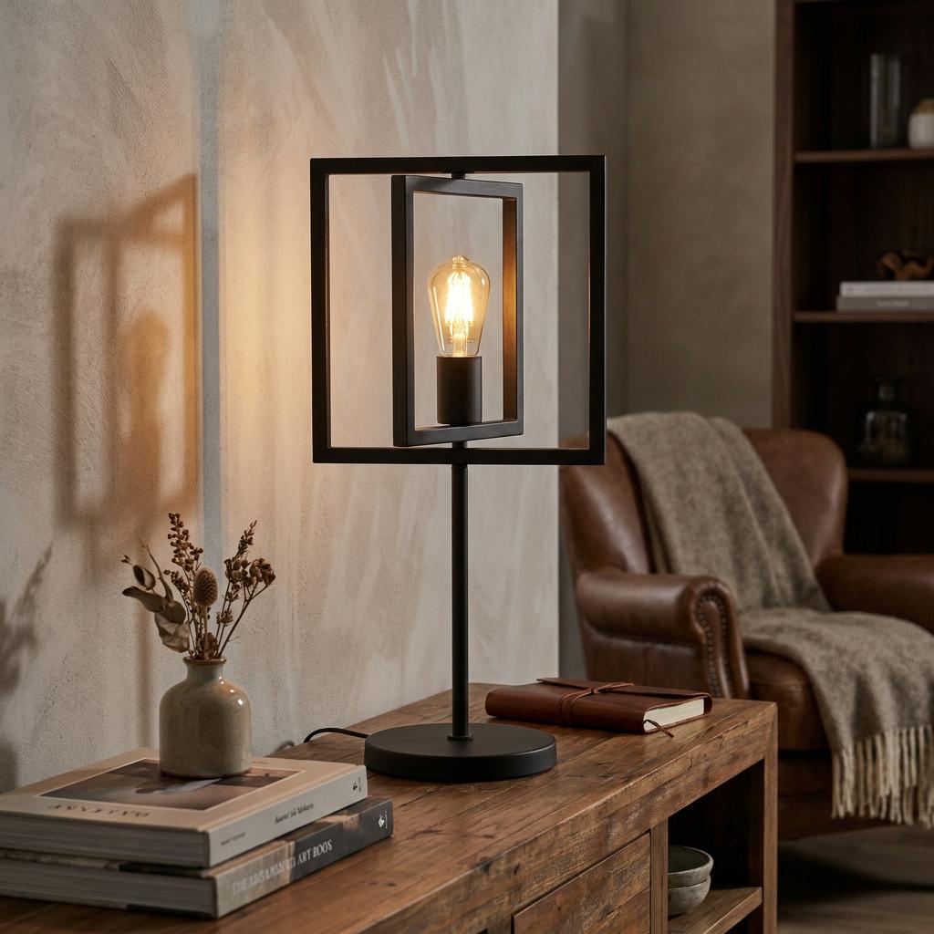 Searchlight Plaza Black Table Lamp-warehouse-180926