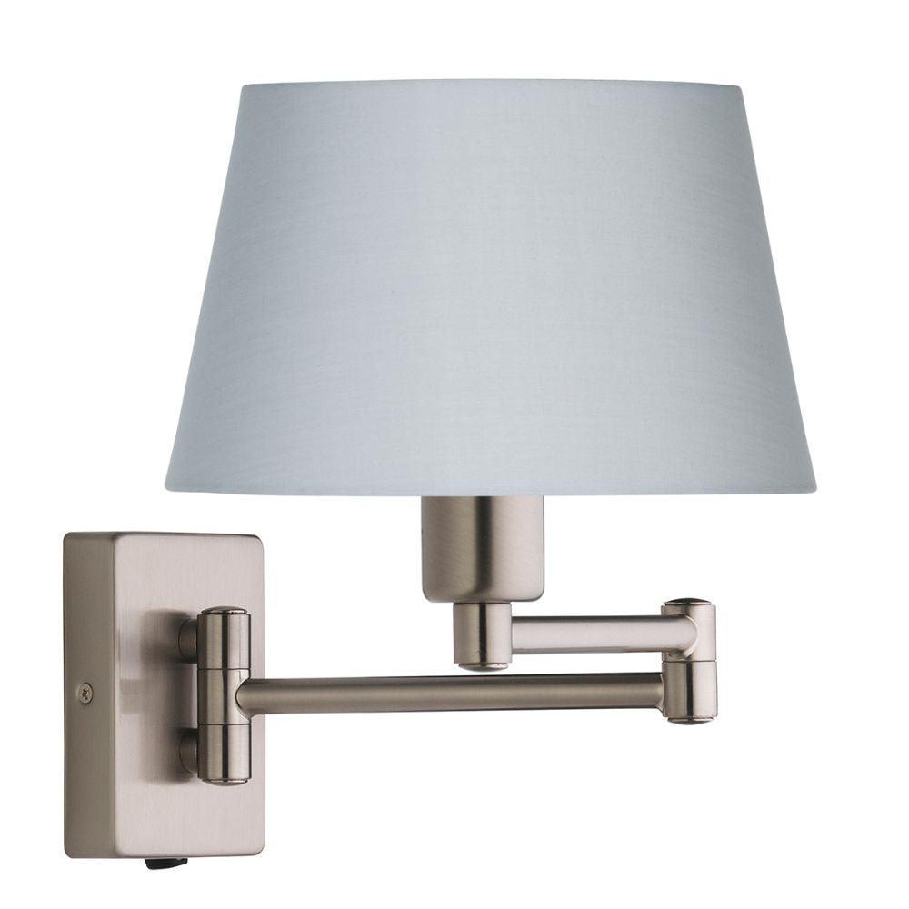 armada antique chrome finish double swing arm wall light classic reading light