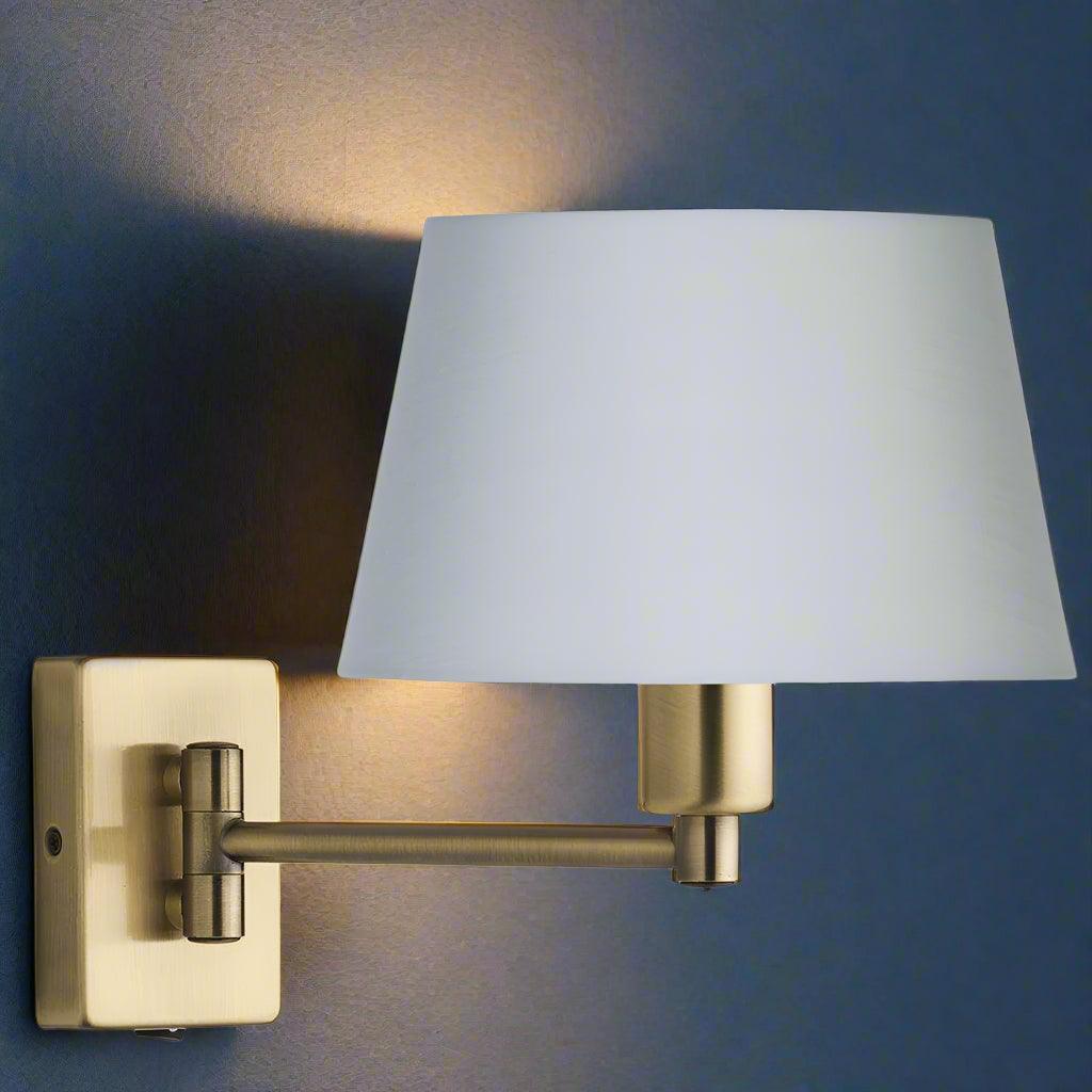 armada chrome antique brass swing arm wall light 1 classic reading light