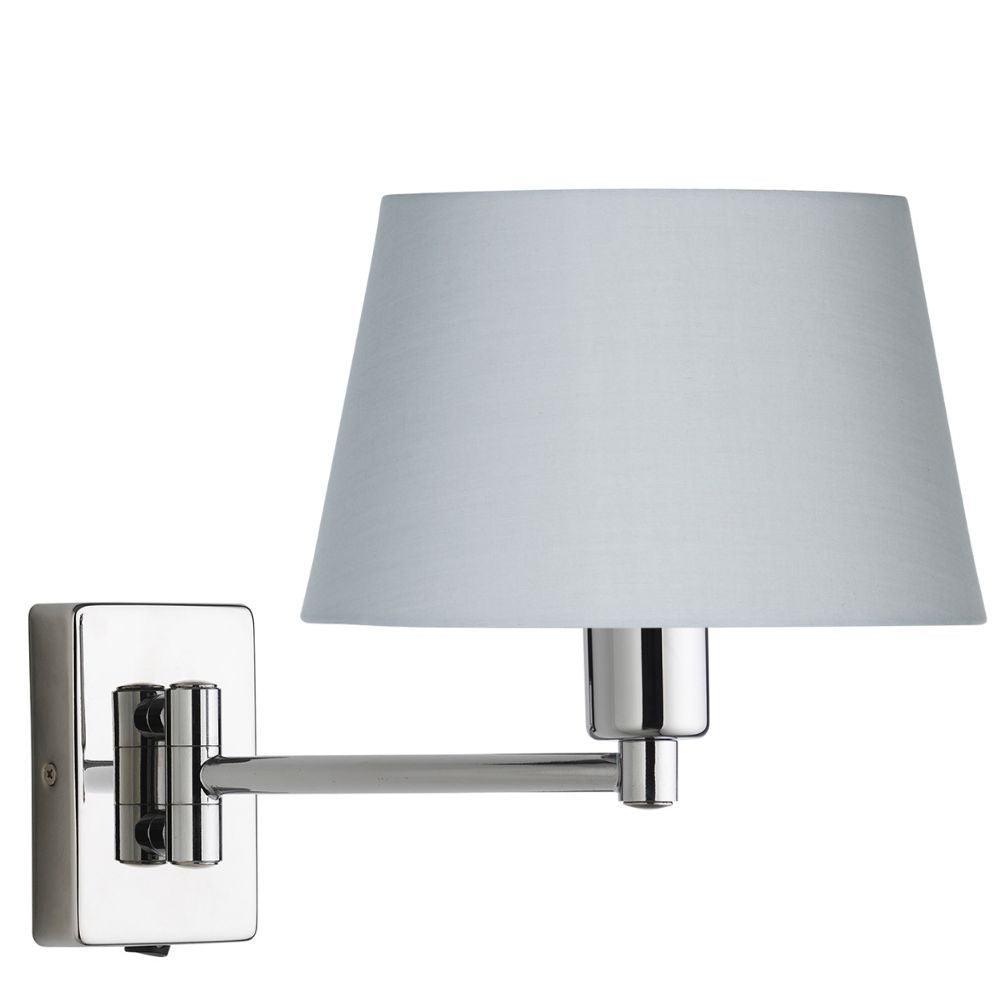 armada chrome finish single swing arm wall light classic reading light