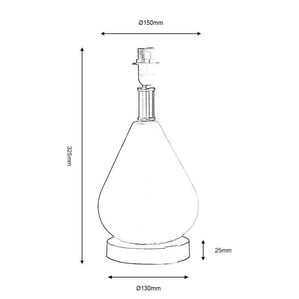 Oaks Lighting Salso Glass Chrome Touch Table Lamp — close-up detail