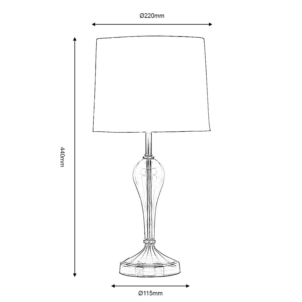 Oaks Lighting Hika Chrome Table Lamp