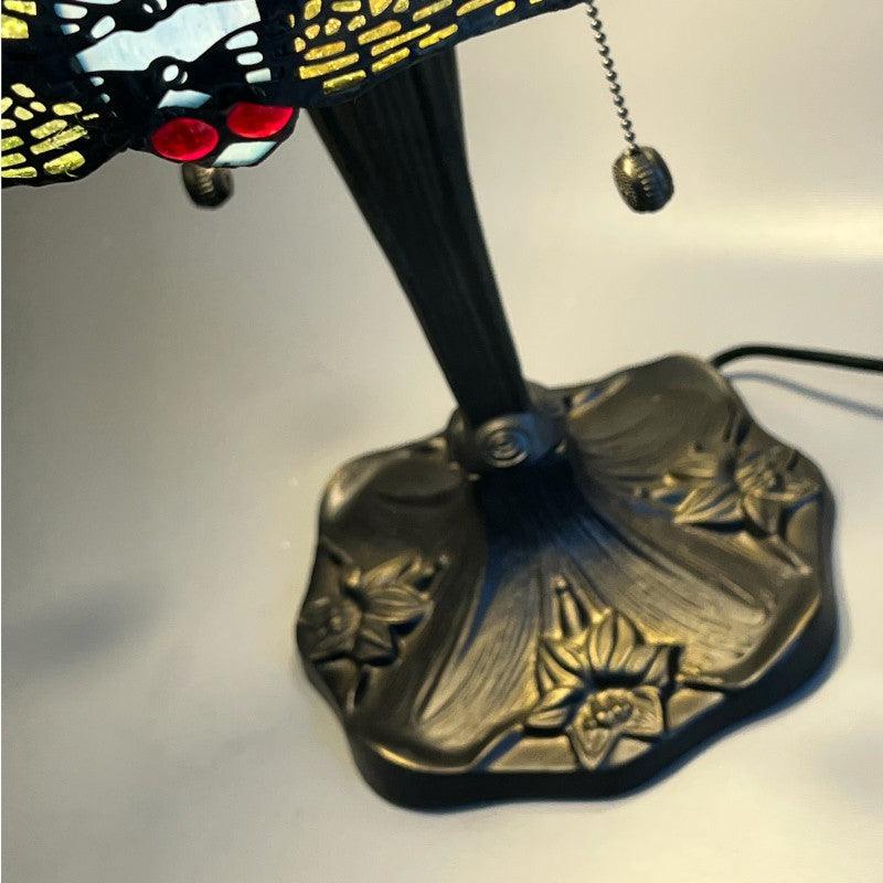 Aqua Dragonfly Tiffany Table Lamp