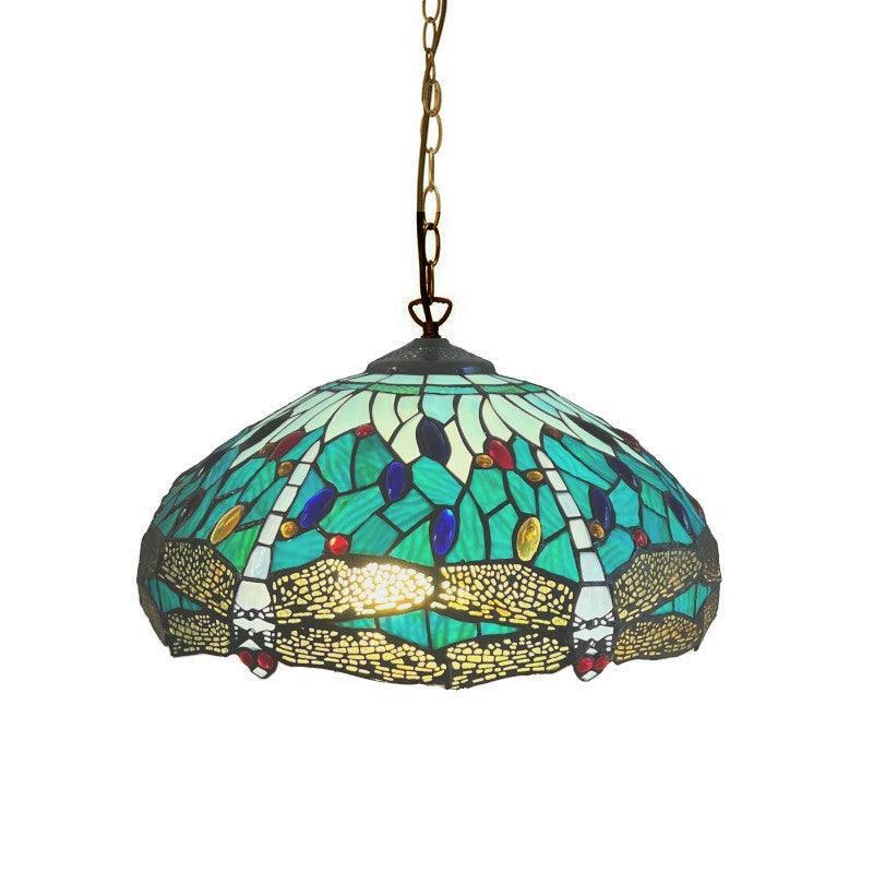 Aqua dragonfly pendant