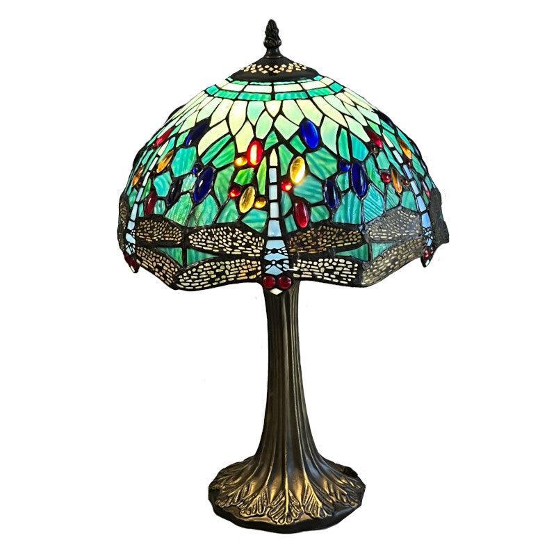 Aqua Medium Dragonfly Tiffany Lamp