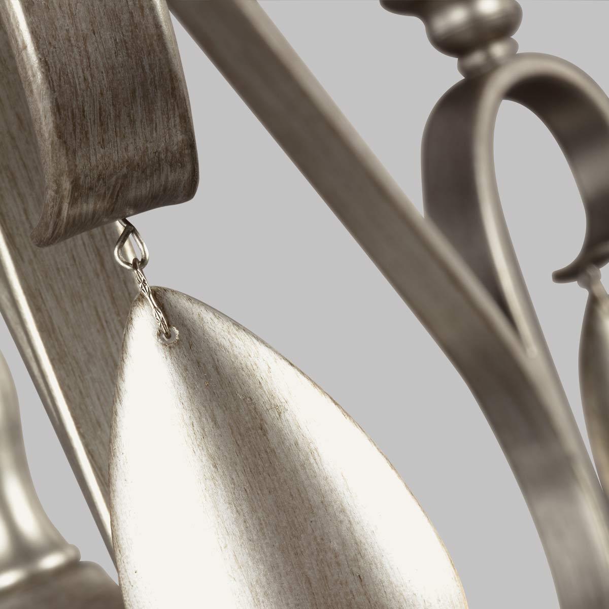 Feiss DeWitt 5 Light Chandelier Ceiling Light - Sunrise Silver