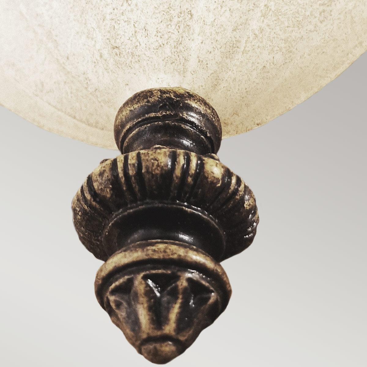 Feiss Drawing Room 1 Light Walnut Wall Uplighter