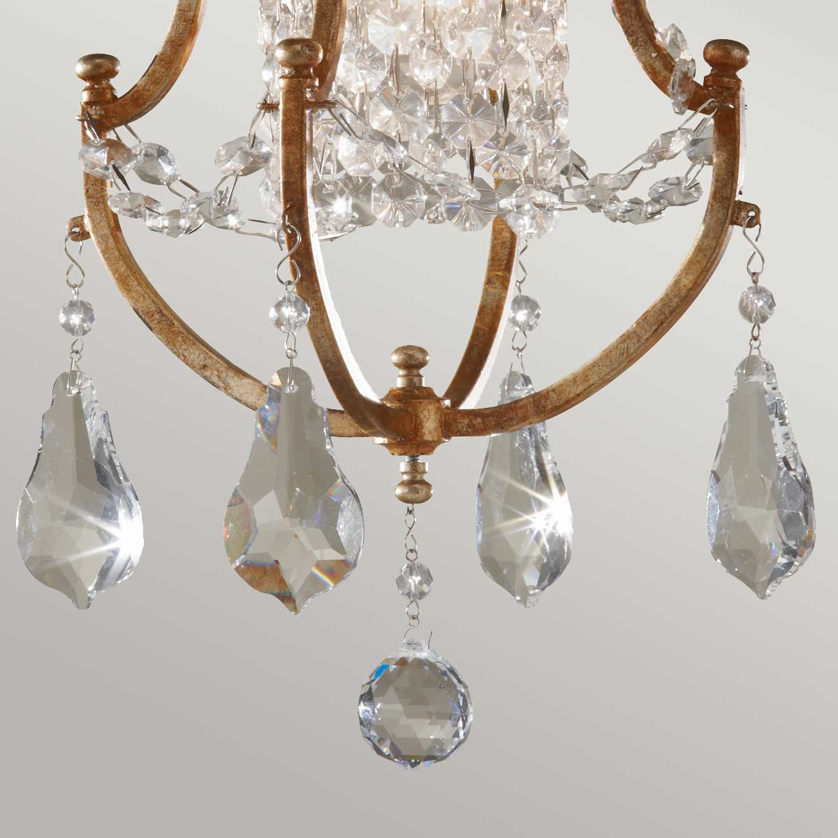 Feiss Valentina 1 Light Mini Bronze Ceiling Pendant