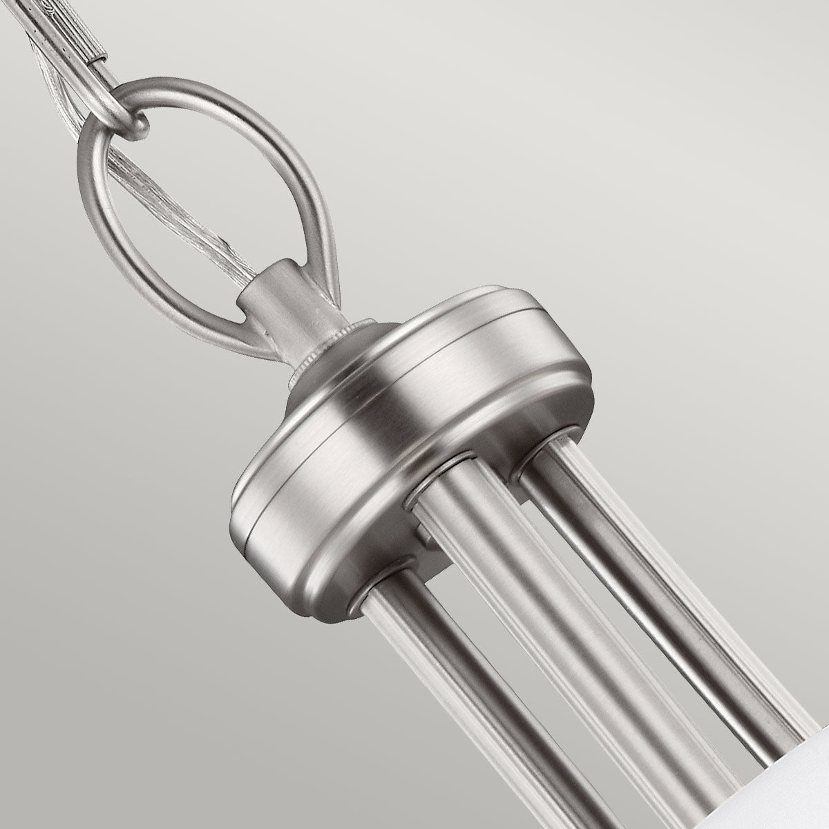 Feiss Vintner 3 Light Chandelier Ceiling Light - Satin Nickel