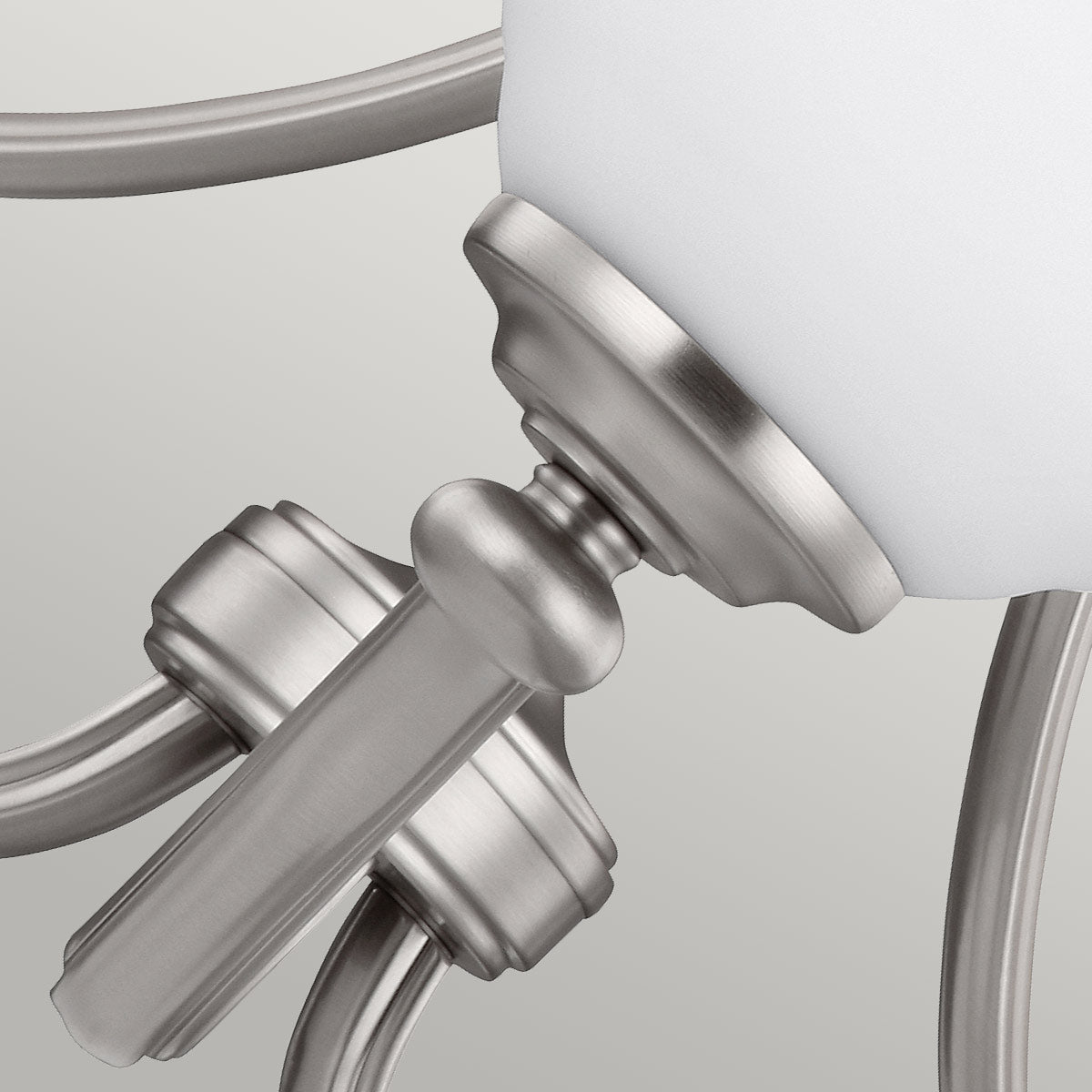 Feiss Vintner 3 Light Chandelier Ceiling Light - Satin Nickel